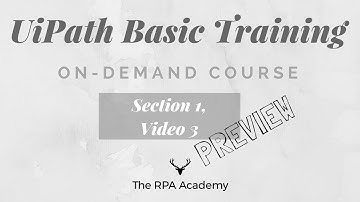 UiPath Basics: On-Demand Training - Sequence & Flow (PREVIEW)