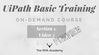 UiPath Basics: On-Demand Training - Sequence & Flow (PREVIEW)