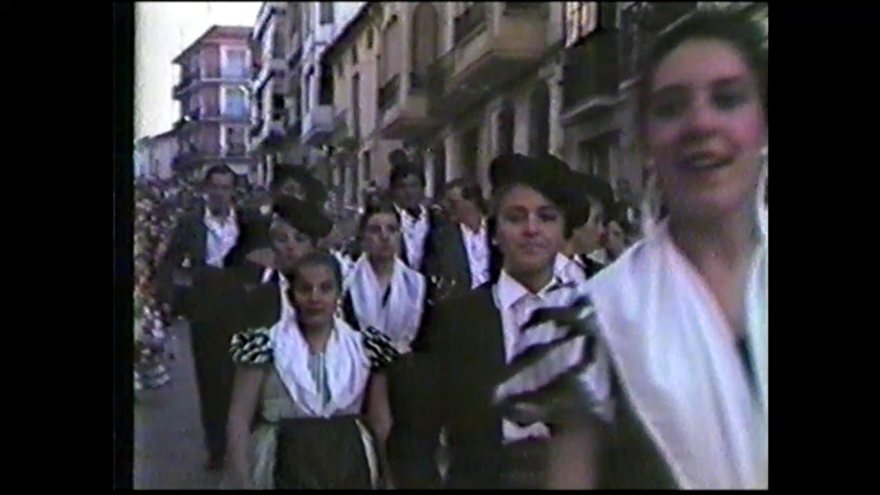 Ofrenda Flores Virgen de la Cabeza. Rute, 10 Mayo 1986