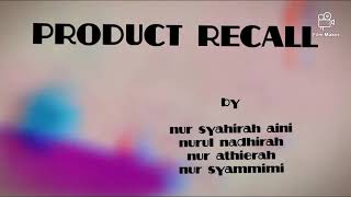PRODUCT RECALL