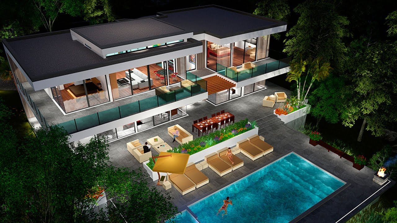 The Sims 4 Real To Series Sd Build Modern Glass Sims Series Sd Build