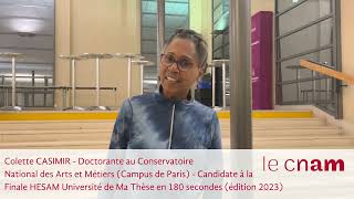 #4 Présentation des candidats - MT180 Édition 2023 - Colette CASIMIR
Ma Thèse en 180 secondes - Finale HESAM Université est de retour le 23 mars 2023 pour une 9ème édition !
Retrouvez tous les candidats des Arts et Métiers et du Cnam pour la Finale HESAM Université !
@Play-Doh meets Dora - Carmen María and Edu Espinal - musique gratuite libre de droits dans Audio Library Youtube (https://www.youtube.com/audiolibrary/...) #4 Présentation des candidats - MT180 Édition 2023 - Colette CASIMIR