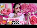 24 HORAS COMIENDO TODO COLOR ROSA | Yarissa 🎄