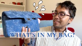 WHATS IN MY NEWEST CHANEL BAG? | CHANEL DENIM CLASSIC FLAP 🗣
