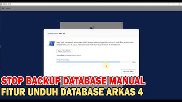 Cara Unduh database di arkas 4 | Cara Backup data dari Markas