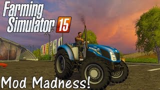 Farming Simulator 15 Mod Madness! - New Holland, Krone Monster and CAT Bulldozer! screenshot 3