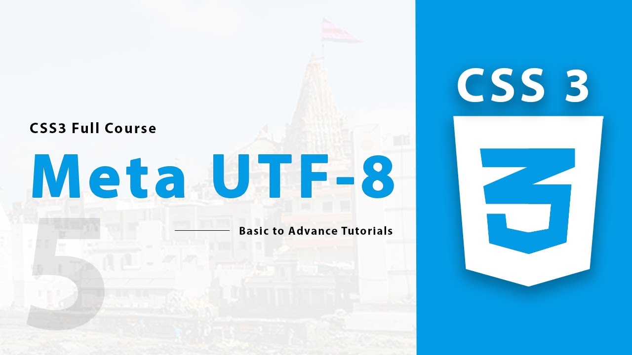 Meta Utf 8 In Css3 Hindi 5 Youtube