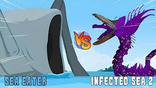 Sea Eater vs Infected Monster 🔥 Level 390 Sea-4 Boss Fight (Full Battle)