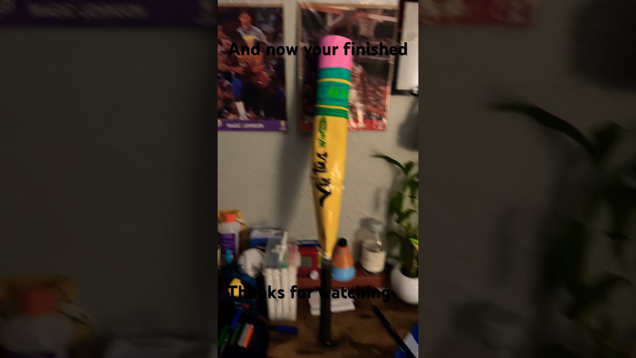 Paper baseball bat tutorial. Victus pencil bat