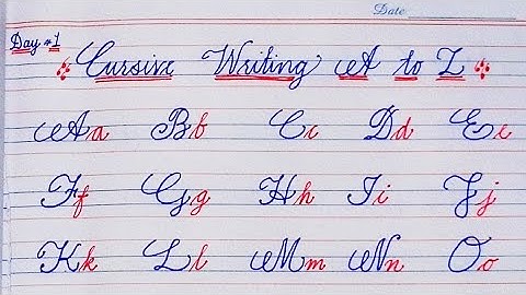 Day #1 How to write English capital letters|Cursive writing A to Z|Cursive handwriting practice|ABCD