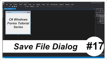 C# Tutorial de Windows Forms #17 - Save File Dialog