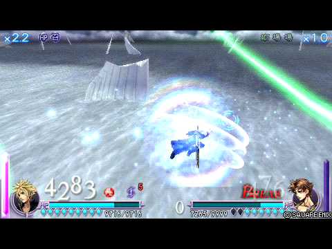 ディシディア　FF　クラウドVSバッツ（LV105最強）