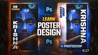 7 MIN ME KRISHNA POSTER DESIGN 🔥 | Photoshop Cinematic Poster Tutorial | Beginner to Pro #youtube 