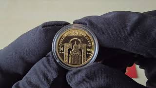 Золотая монета "Православные святые - Николай Чудотворец" 8 грамм!