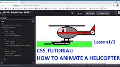 Helicopter Animation Tutorial - Part 1: CSS