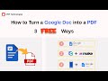 How to Turn A Google Doc into A PDF? | Step-by-Step Guide | 3 FREE Ways