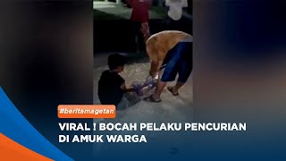 MAGETAN - viral! A young thief was attacked by residents