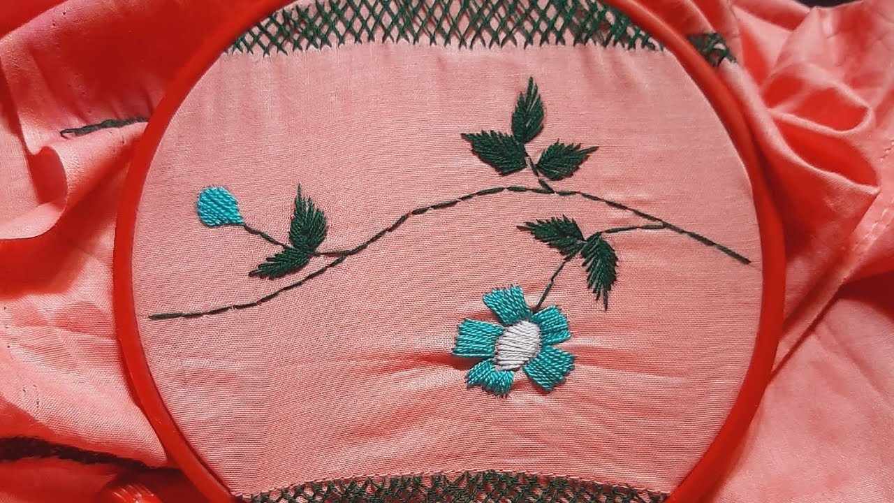 সুই সুতার কাজ border line design #embroidery #foryou 