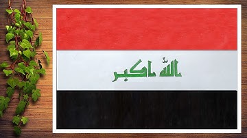 كيف اتعلم رسم علم العراق- طريقه رسم العلم العراقي للاطفال- علم العراق رسم | How to Draw Flag of Iraq