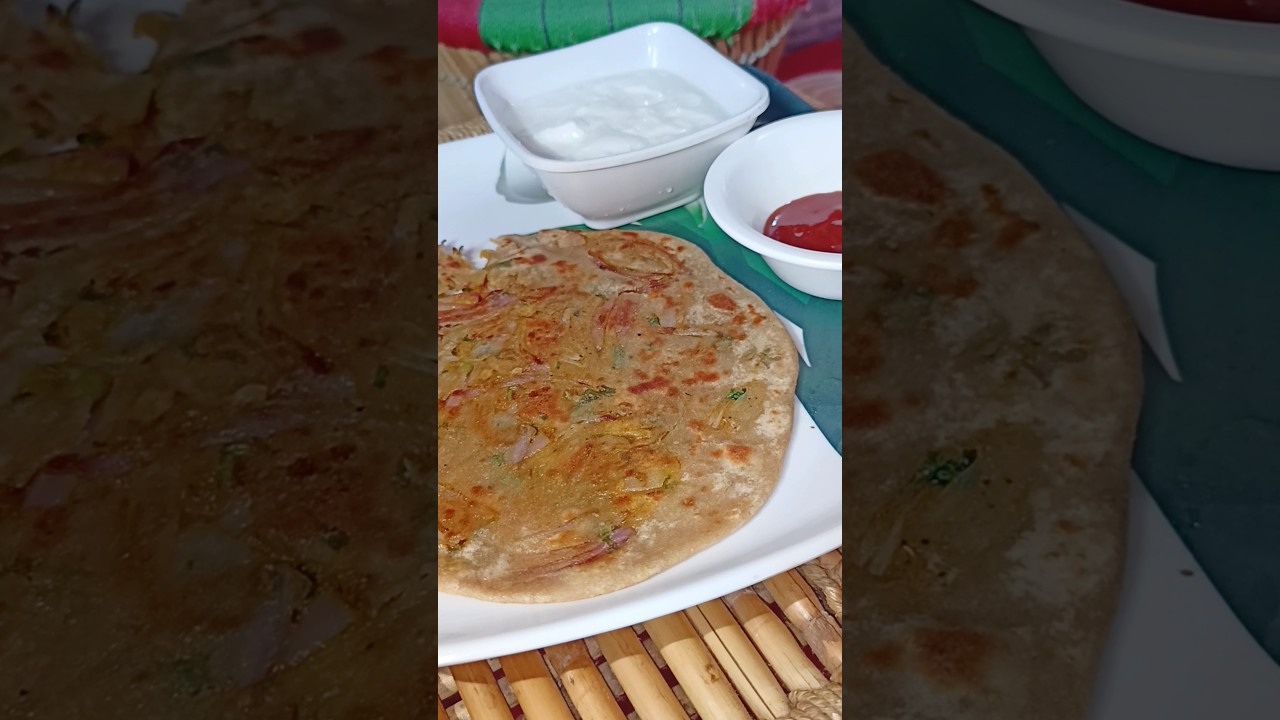 Lachcha Pyaj Paratha | Pyaj Paratha | Onion Pratha