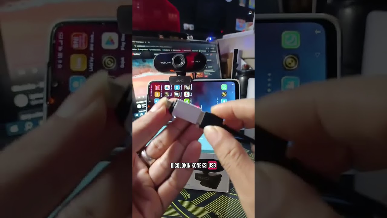 Cara pasang webcam menjadi kamera hp 