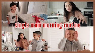 SINGLE MOM MORNING ROUTINE!!