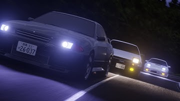 【頭文字D再現】AE86 vs R32 in Blender【Initial D × Blender】