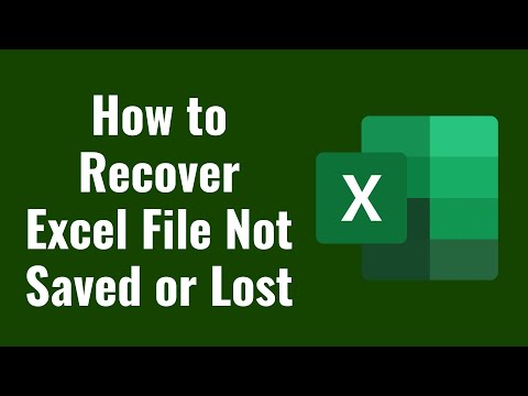 Video: Jak Obnovit Neuložený Soubor Excel