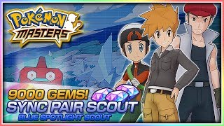 Pokemon Masters | BLUE Sync Scout Summons! | 9000 GEMS!