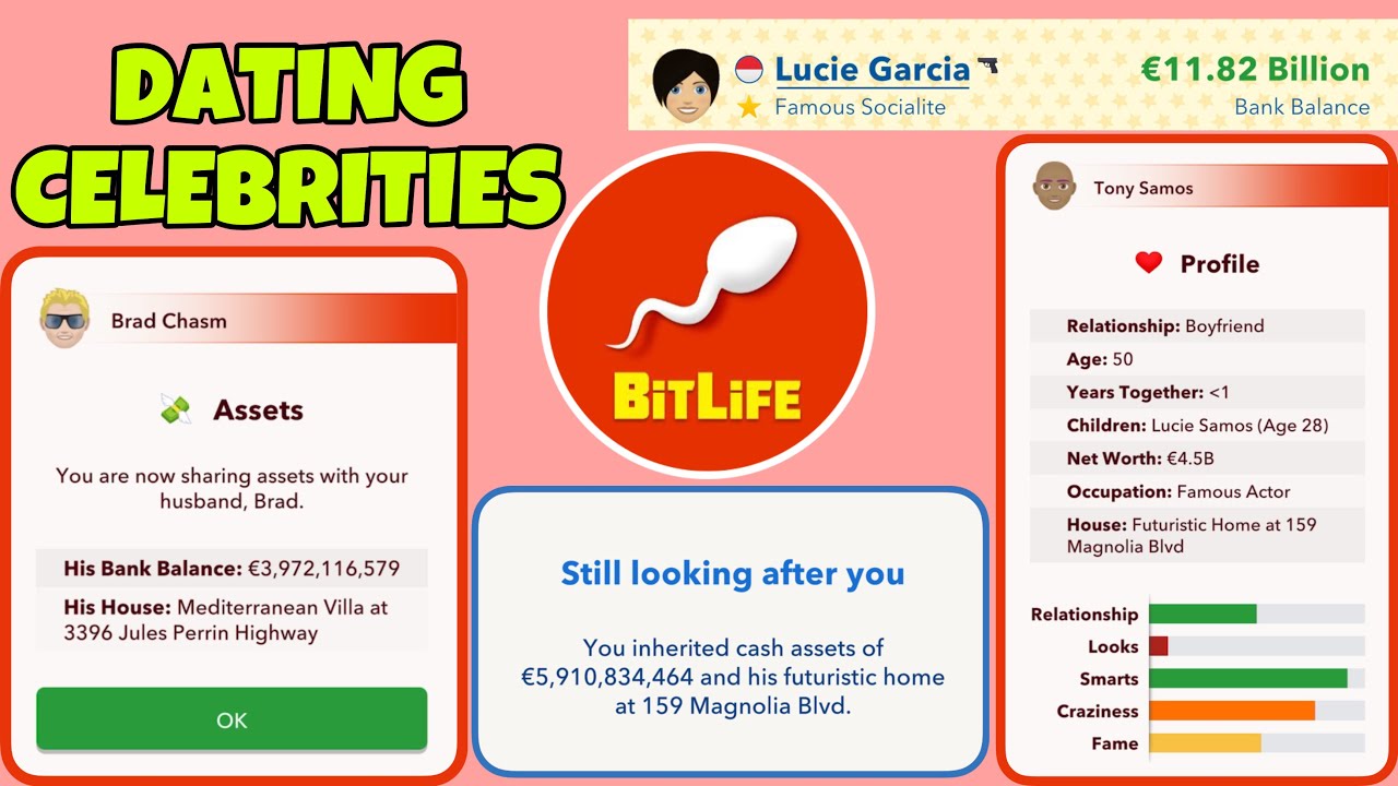 How to date celebrities in Bitlife | I made billions using the ...