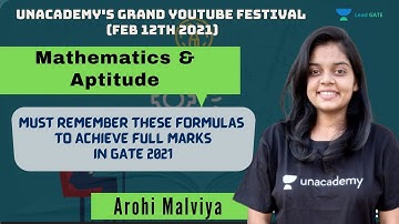 Must Remember These Formulas to Achieve Full Marks | Engineering Mathematics & Aptitude | GATE 2021