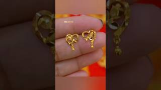 1 gram gold tops earrings designs for daily use 😊#shorts #viralshorts #goldstuds #earrings #gold