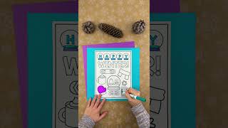 Happy winter coloring pages for preschool and kindergarten #kidslearning #coloringpages #winterart