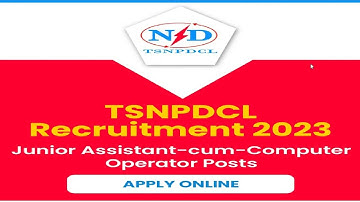 TSNPDCL Recruitment 2023  - Latest Govt Jobs 2023 - Apply Online | latest employment news
