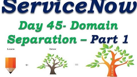 Batch2 :: Day 45 || Domain Separation - Part 1 || ServiceNow Functional Training || Quebec