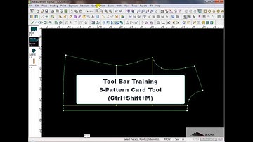 Working of TUKAdesign Tool Bar 8-Pattern Card Tool |TUKAcad ToolBar Training|#tukacad#patternmaking