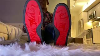 Christian Louboutin Louis Junior Calf Leather Black Low Unboxing On Foot  Review 