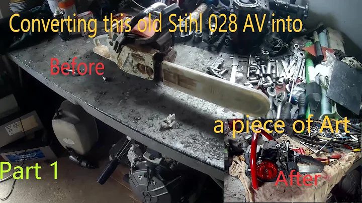 converting a piece of Stihl 028 into a piece of art