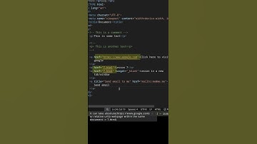 HTML - 8 Comments and anchor element in HTML #html #html5 #html5tutorial #html5course