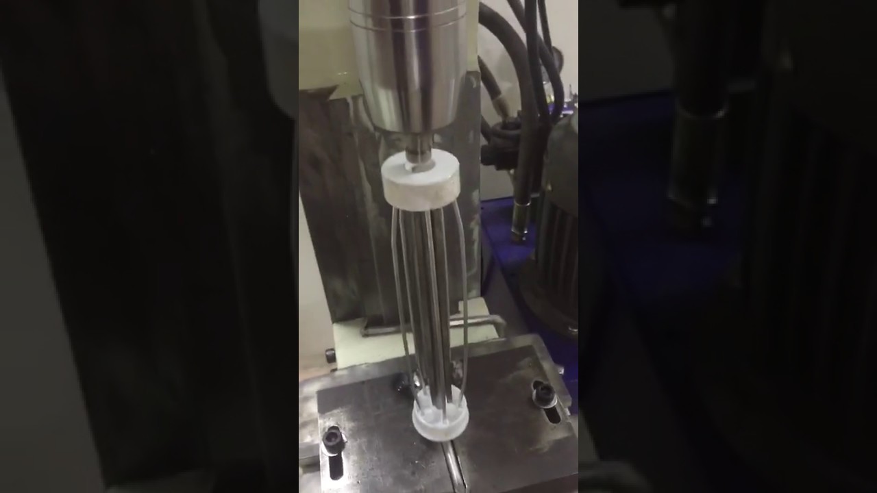 Hydraulic Orbital Riveting Machine for Paint Roller Cage - YouTube