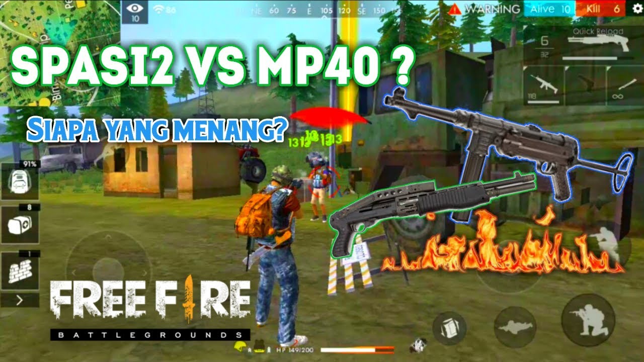 New Weapon Spas12 Vs Mp40 Who Is Win Free Fire Indonesia