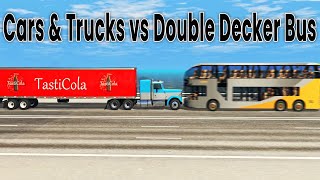 BeamNG Drive - How Much Damage Can Different Cars Do To A Double Decker Bus