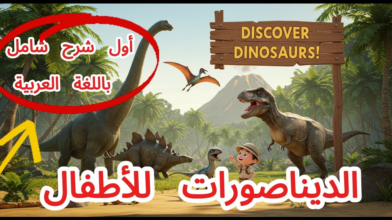 Первое всеобъемлющее объяснение жизни динозавров на арабском языке для детей и взрослых | Динозав...