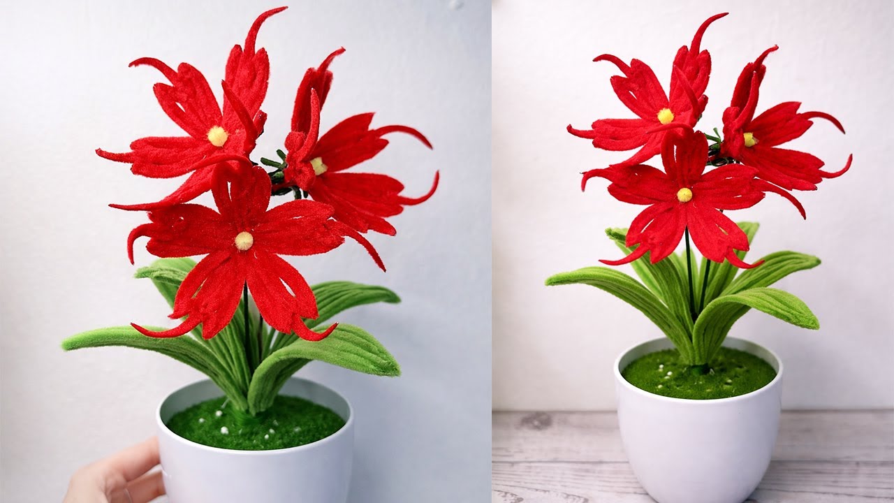 So easy 💐DIY Beautiful Pipe Cleaner Flower | How to Make Pipe Cleaner Flowers. Flower Chenille Stems