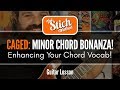 CAGED CHORD SYSTEM LESSON#2 Learning  Minor Barre Chords All Over The Guitar Neck. FAST and EASY!