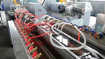 PE WPC Pipe machine/ Corn straw PE/PP flakes profile production line for making  Underfloor pipes