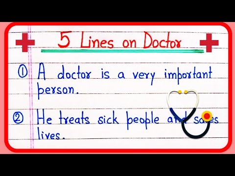 5 lines on doctor in English, Short Essay on doctor in English