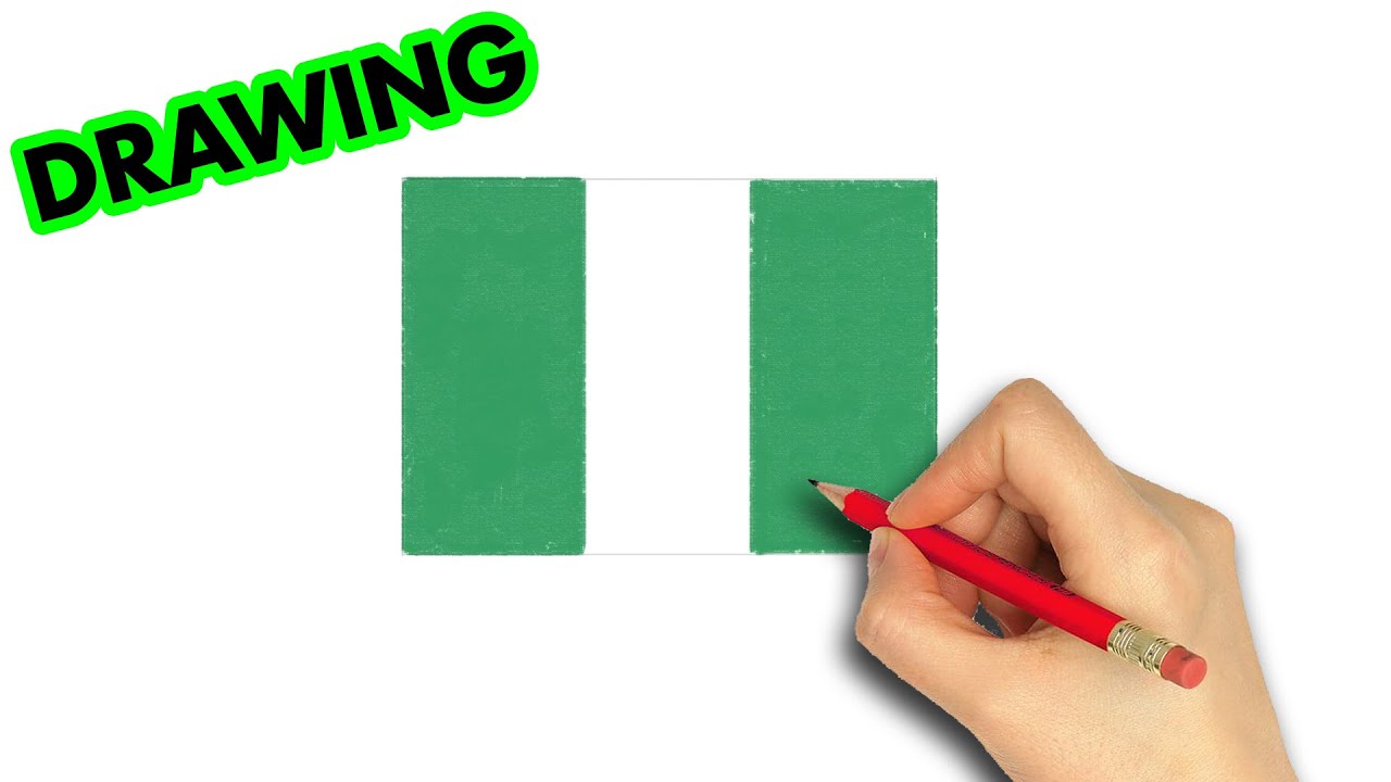 how to draw Nigeria flag | Art Therapy - YouTube