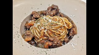 三筋肉筋膜意粉/Spaghetti with Tomato and Flatiron silverskin sauce