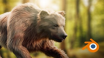 Brown Bear 3D Model - Made in Blender